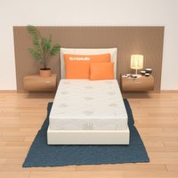 Miasuite - Matratze Abziehbar 100x200 Höhe 25 cm - Memory Foam, Bezug Aloe Vera Premium von MIASUITE