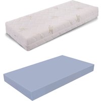 Miasuite - Matratze für Wiege 70x140 Höhe 10 cm - Waterfoam, Abziehbar, Bezug Aloe Vera Lupin Baby von MIASUITE