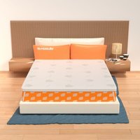 Topper aus Memory Foam 120x190 - 8 cm hoch, abziehbar, Gewebe Aloe Vera Matratzenauflage H8 von MIASUITE