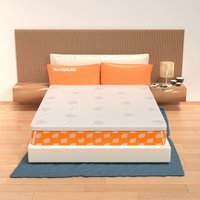 Topper aus Memory Foam 140x195 - 8 cm hoch, abziehbar, Gewebe Aloe Vera Matratzenauflage H8 von MIASUITE