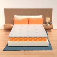 Miasuite - Topper aus Memory Foam 85x190 - 8 cm hoch, abziehbar, Gewebe Aloe Vera Matratzenauflage H8 von MIASUITE