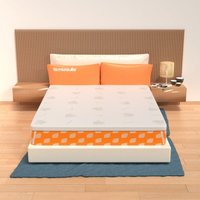 Topper Memory Schaum 80x195 - 3 cm hoch, abnehmbar AloeVera von MIASUITE