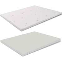 Topper aus Waterfoam 180x200 - 5 cm hoch, abziehbar, Gewebe Aloe Vera Matratzenauflage H5 von MIASUITE