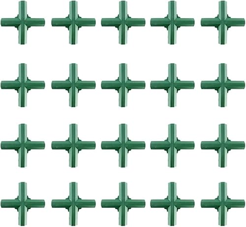 MIATTCLD 16 Stück Verbindungsstücke für Gewächshäuser Rahmen,16mm Eckverbinder Rohrverbinder für Gartenrahmen, Sonnenschutz Schuppen, 2-3-4-5-Wege (Flache 4-Wege) von MIATTCLD