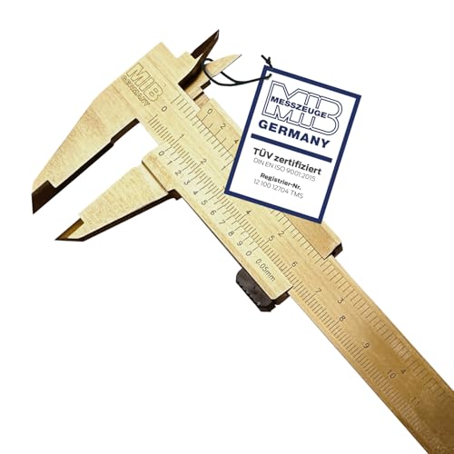 MIB Messschieber aus Messing DIN 862 150mm, antimagnetisch | Schieblehre für starke Magnetfelder | präzise Messungen | Messschieber analog | Messlehre Messing | Messwerkzeug Caliper | Durchmessergerät MIB Messschieber aus Messing DIN 862 150mm, antimagnetisch | Schieblehre für starke Magnetfelder | präzise Messungen | Messschieber analog | Messlehre Messing | Messwerkzeug Caliper | Durchmessergerät von MIB Germany