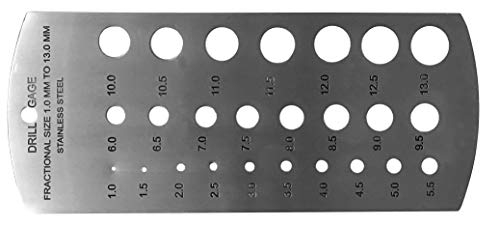 MIB Millimeter-Lochlehre 1-13 mm, Stg. 0,5 mm: 1-13 mm von MIB