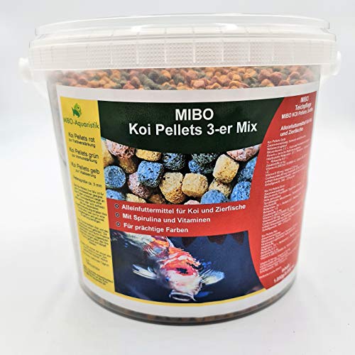 MIBO Koi Pellets 3-er Mix 5 Liter Eimer 1850g MIBO Koi Pellets 3-er Mix 5 Liter Eimer 1850g von MIBO-Aquaristik