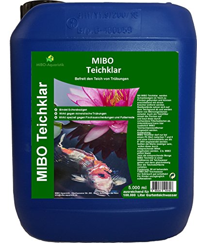 MIBO Teichklar Teichklärer 5.000 ml für 100.000 Liter gegen trübes und grünes Gartenteichwasser MIBO Teichklar Teichklärer 5.000 ml für 100.000 Liter gegen trübes und grünes Gartenteichwasser von MIBO-Aquaristik