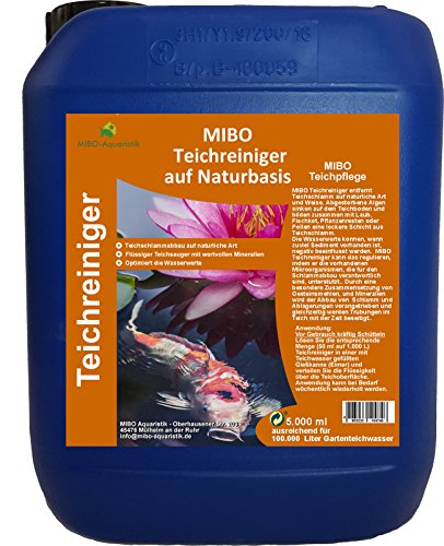 MIBO Teichreiniger auf Naturbasis 5000ml Teichsauger Teichschlammentferner Teichklärer von MIBO-Aquaristik