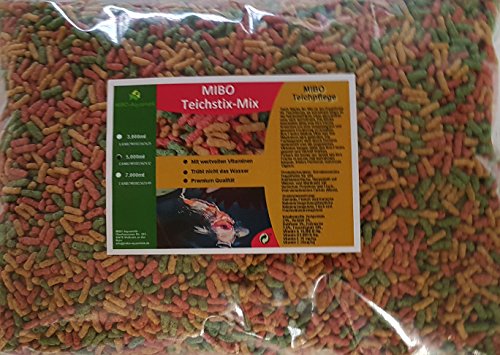 MIBO Teichsticks Mix 5000ml Teichfutter Sticks Teichpflege Futter Gartenteich MIBO Teichsticks Mix 5000ml Teichfutter Sticks Teichpflege Futter Gartenteich von MIBO-Aquaristik