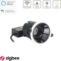 MiBoxer CCT LED Einbaustrahler Zigbee 3.0 + 2,4GHz blendfrei 9W Ø89,5mm FUT075ZR von MIBOXER