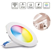 MiBoxer RGB+CCT LED Einbaustrahler rund 12W Ø180mm 2.4GHz WiFi ready FUT066 - Farbe: weiß von MIBOXER