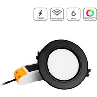 MiBoxer RGB+CCT LED Einbaustrahler rund 6W Ø118mm 2.4GHz WiFi ready FUT068 - Farbe: schwarz MiBoxer RGB+CCT LED Einbaustrahler rund 6W Ø118mm 2.4GHz WiFi ready FUT068 - Farbe: schwarz von MIBOXER