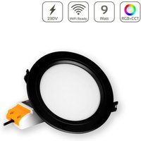 MiBoxer RGB+CCT LED Einbaustrahler rund 9W Ø138mm 2.4GHz WiFi ready FUT061 - Farbe: schwarz von MIBOXER