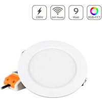 MiBoxer RGB+CCT LED Einbaustrahler rund 9W Ø138mm 2.4GHz WiFi ready FUT061 - Farbe: weiß von MIBOXER