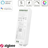 MiBoxer Zigbee 3.0 + 2.4GHz RGB+CCT LED Controller 5 Kanal 12/24V WiFi Alexa Google Steuerung ZL5 MiBoxer Zigbee 3.0 + 2.4GHz RGB+CCT LED Controller 5 Kanal 12/24V WiFi Alexa Google Steuerung ZL5 von MIBOXER