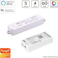 RGB+CCT Dimmer-Set 60W MiBoxer RGB+CCT WIFI LED Controller 5 Kanal + Mean Well LPV-60-24 Netzteil 60W 24V 2.5A IP67 RGB+CCT Dimmer-Set 60W MiBoxer RGB+CCT WIFI LED Controller 5 Kanal + Mean Well LPV-60-24 Netzteil 60W 24V 2.5A IP67 von MIBOXER