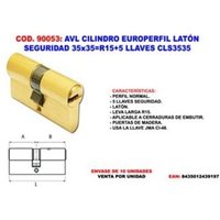 Europerfil Sicherheitszylinder avl 35x35 R15+5 Schlüssel CLS3535 Europerfil Sicherheitszylinder avl 35x35 R15+5 Schlüssel CLS3535 von MIBRICOTIENDA