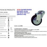 Gayner-rad 24-034 ref: BTG1 030 PLL1 vor 21-00 Gayner-rad 24-034 ref: BTG1 030 PLL1 vor 21-00 von MIBRICOTIENDA