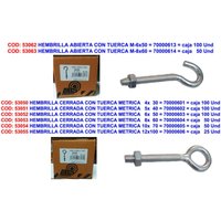 Offene Cancamo-Buchse mit M6x50-Mutter 70000613 Offene Cancamo-Buchse mit M6x50-Mutter 70000613 von MIBRICOTIENDA