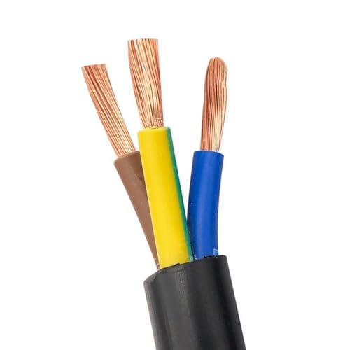 Hauptleitung Fest 2 Kerne/3 Kerne elektrische Drähte, 2 Meter Schwarze Abdeckung Kupferkern Standardkabel 1 mm 1,5 mm 2,5 mm 4 mm 6 mm Draht Verbinder Webstuhl (Color : 3X6MM) von MIBSH