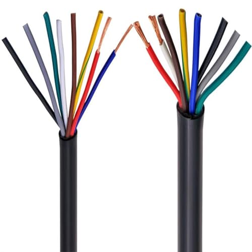 Hauptleitung Fest 2 Meter 10 Meter PVC-ummanteltes Kabel 10-adrig 12-adrig 14-adrig schwarz 0,3 mm 0,5 mm 0,75 mm Steuersignaldraht Verbinder Webstuhl (Color : Black 0.5mm2, Size : 10meter 14-core) von MIBSH