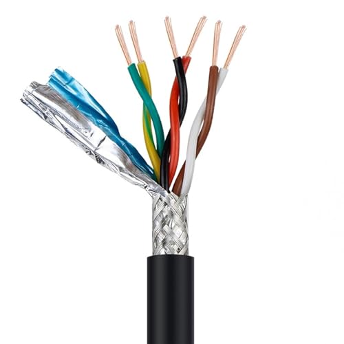 Hauptleitung Fest Abgeschirmtes Twisted-Pair-Kabel 2 4 6 8 10 12 14 16-adriger Reiner Kupferkern 26 24 22 20 18 AWG Steuerkabel Mit PVC-Ummantelung Signalkabel Verbinder Webstuhl ( Size : 6 coress 2me Hauptleitung Fest Abgeschirmtes Twisted-Pair-Kabel 2 4 6 8 10 12 14 16-adriger Reiner Kupferkern 26 24 22 20 18 AWG Steuerkabel Mit PVC-Ummantelung Signalkabel Verbinder Webstuhl ( Size : 6 coress 2me von MIBSH