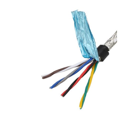 Hauptleitung Fest Geschirmtes Twisted-Pair-Kabel, 1 Meter, 20 AWG, 22 AWG, 18 AWG, 2-adrig, 4-adrig, 6-adrig, 8-adrig, Kommunikationssignalkabel aus reinem Kupfer Meter 485 Verbinder Webstuhl (Color von MIBSH