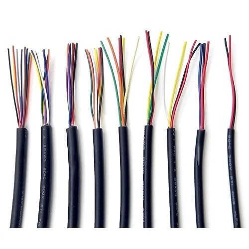 Hauptleitung Fest UL2464 PVC-ummantelter Kanalmantel Kupferdraht, 28 26 24 22 20 18 16 AWG 2 3 4 5 6 7 8 9 10 Aderisolierung Signalsteuerkabel Verbinder Webstuhl (Size : 26AWG 10meter, Color : 3Core von MIBSH