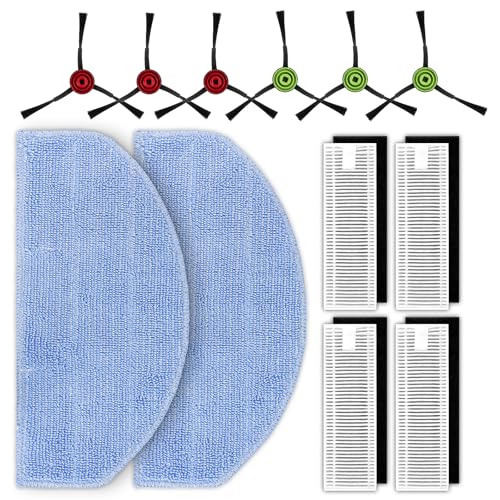 (12 Stück) HEPA-Filter kompatibel mit Roboterstaubsauger Tikom G8000/G8000 Pro, Roboter-Staubsauger-Filter-Set, Ersatzteile 12 Filter Zubehör-Set von MIBUMIKI