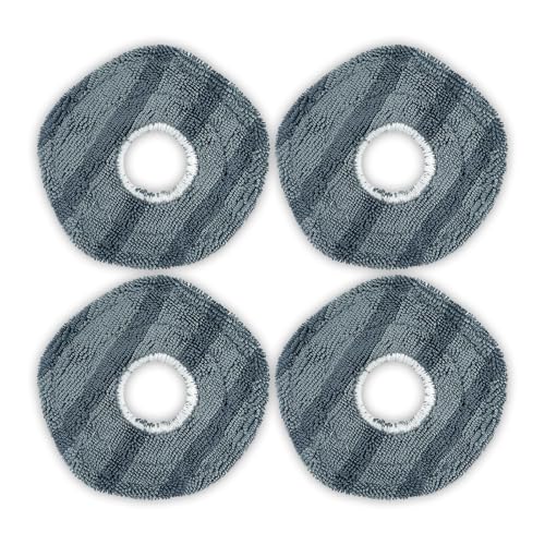 (4 Stück) Waschbare, Wiederverwendbare Wischpads für Eufy X10 Pro Omni, Starke Fleckenentfernungstücher, Stoffpads aus Premium Mikrofaser von MIBUMIKI