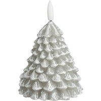 Mica Kerze led Weihnachtsbaum 12 x ø 8,5 cm grau batteriebetrieben Timer von MICA DECORATIONS