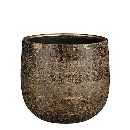 MICA Decorations Marcus Blumentopf - 21x21x19 cm - Keramik - Bronze von MICA Decorations