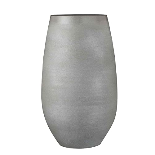 MICA Decorations Douro Vase - H50 x Ø29 cm - Terrakotta - Hellgrau von MICA Decorations