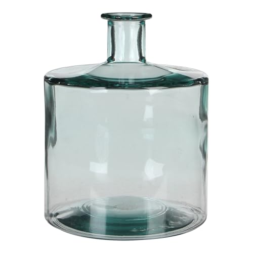Mica Decorations Guan Glasflasche - H26 x Ø21 cm - Recyceltes Glas - Transparent von MICA