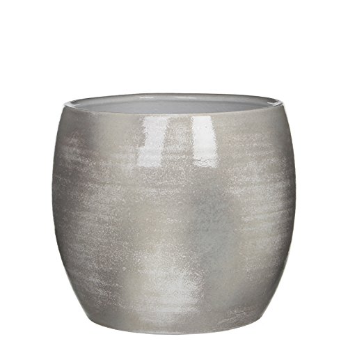 Mica decorations Lester Blumentopf - H26 x Ø28 cm - Terrakotta - Hellgrau von MICA
