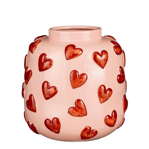 Mica Decorations Vase Hearts - 28x28x28 cm - Keramik - Rosa Mica Decorations Vase Hearts - 28x28x28 cm - Keramik - Rosa von MICA Decorations