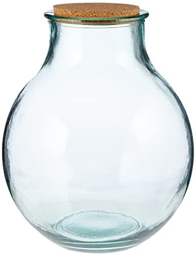 MICA Olly Vase, Glas, transparent, 29 x 29 x 38 cm von MICA Decorations