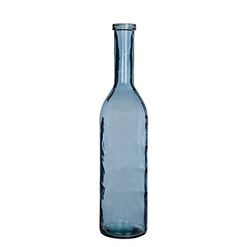MICA Decorations Rioja Glasflasche/Vase, Glas, blau, H. 75 cm D. 18 cm von MICA Decorations