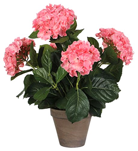 MICA Decorations Hydrangea Pflanze, Rosa, h45xd45cm von MICA Decorations