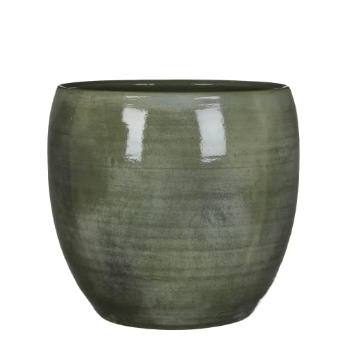 Mica decorations Lester Blumentopf - H31xØ33cm - Terrakotta - Grün von Mica decorations