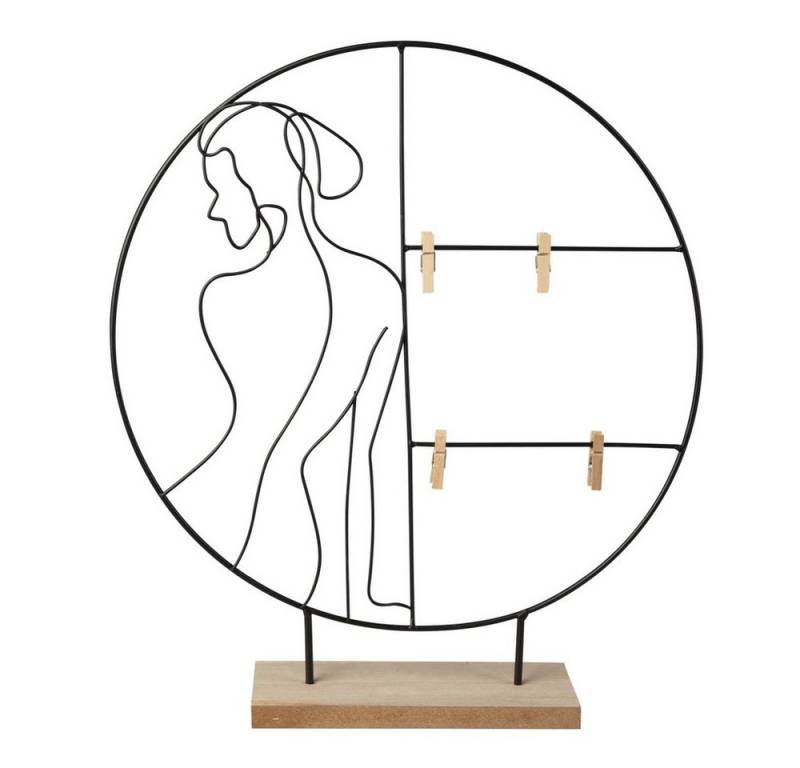 MICA Bilderrahmen Bilderrahmen - Frauensilhouette linksblickend - aus Metall und Holz - von MICA