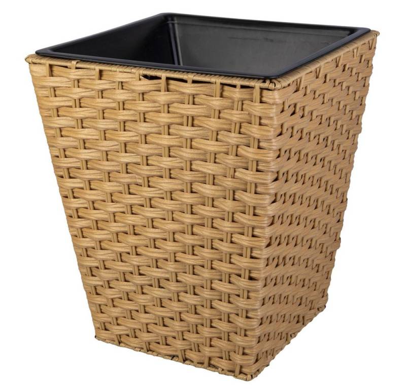 MICA Blumentopf Pflanzsäule beige - Größe M - ca. 35 x 35 x 41 cm von MICA