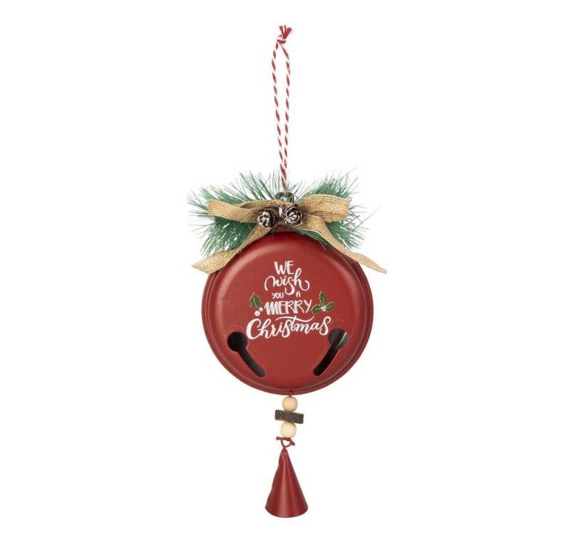 MICA Christbaumschmuck Dekohänger Glocke - We wish you a merry Christmas - ca. 27,5 x 10 cm von MICA