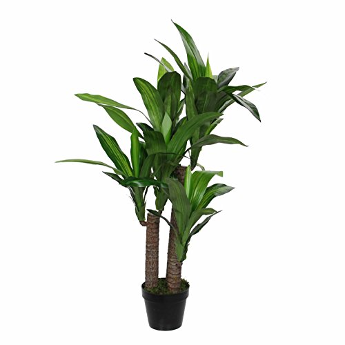 MICA Decorations Dracaena Kunstpflanze - H110 x Ø60 cm - Grün von MICA