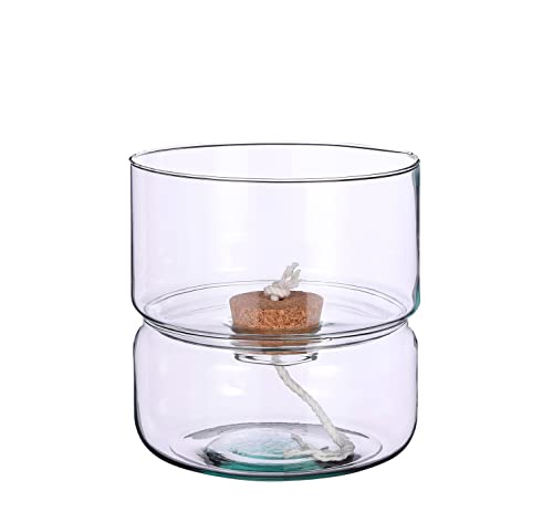 MICA Decorations Elements Glas-Blumentopf mit Bewässerungssystem - H22 x Ø19 cm von MICA