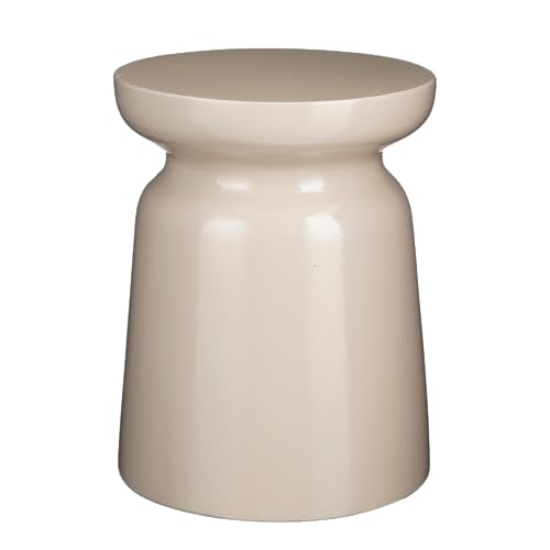 MICA Decorations Stage Beistelltisch - H45 x Ø35 cm - Zement - Beige von MICA