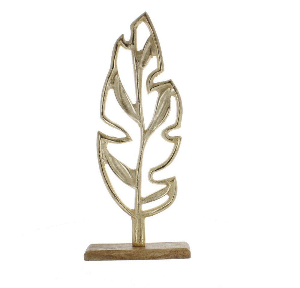 MICA Dekofigur Blattsilhouette gold/braun - ca. 16 x 5 x 42 cm MICA Dekofigur Blattsilhouette gold/braun - ca. 16 x 5 x 42 cm von MICA