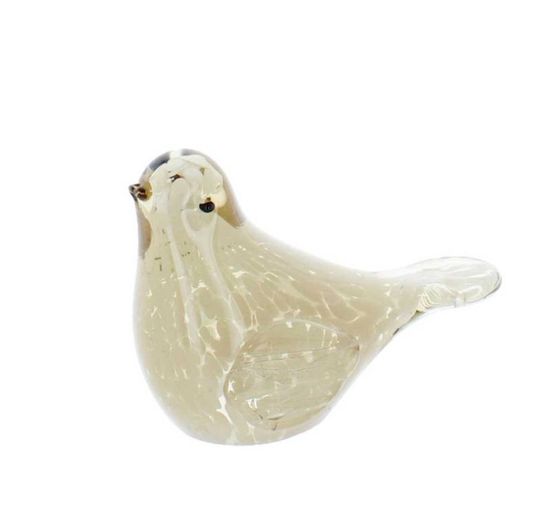 MICA Dekofigur Deko-Vogel aus Glas - gelb - ca. 13,5 x 7,5 x 9 cm von MICA