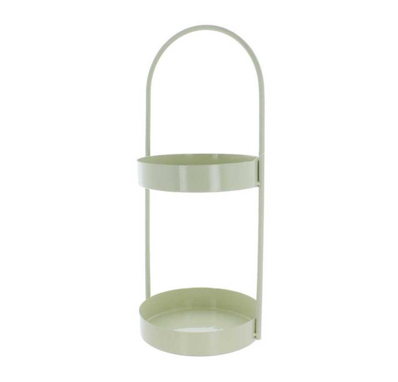 MICA Dekofigur Etagere rund grün - ca. 13,5 x 12,5 x 31 cm von MICA